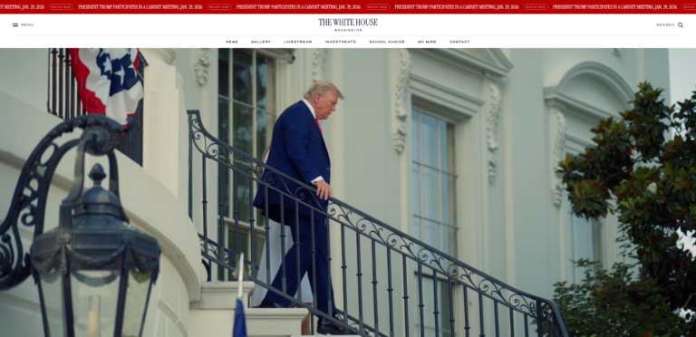 La web de la Casa Blanca